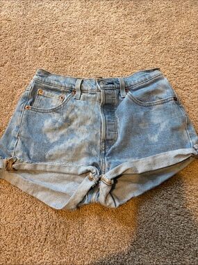 Levi's Acid Was Cuffed Denim Shorts Size 25